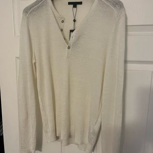 John Varvatos Brand New Eggshell Linen Shirt Retails for $238